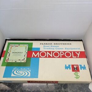 1961 MONOPOLY Parker Brothers Board GAME Good Shape In Original Box Vintage